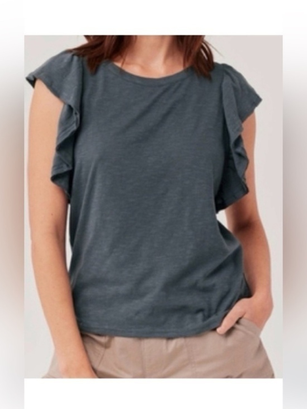 NWT Pact Ruffle Sleeve Top Size XSmall